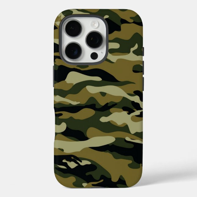 Funda iPhone 16 Pro Camo verde oscuro (Reverso )