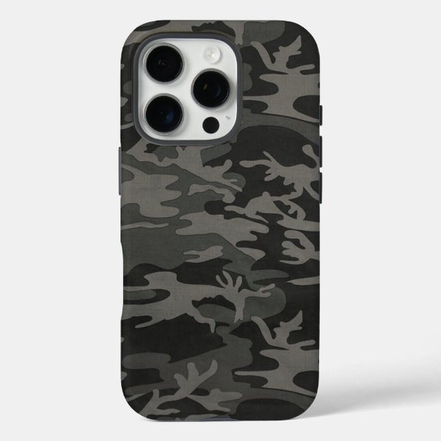 Funda iPhone 16 Pro Camuflage negro (Reverso )