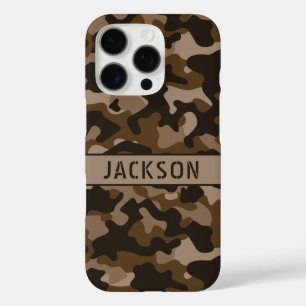 Funda iPhone 16 Pro Camuflaje marrón personalizado