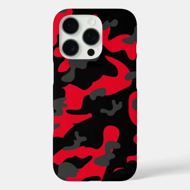 Funda iPhone 16 Pro Camuflaje militar ejército como estampado (Reverso )