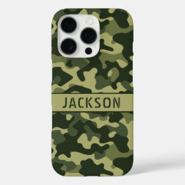 Funda iPhone 16 Pro Camuflaje Verde Personalizado
