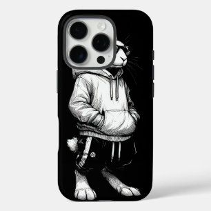 Funda iPhone 16 Pro Cara de conejo con gafas de sol Feliz Día de Pascu