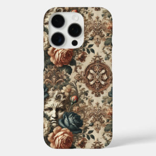 Funda iPhone 16 Pro Caras de piedra y noches tiernas - Barroco gótico