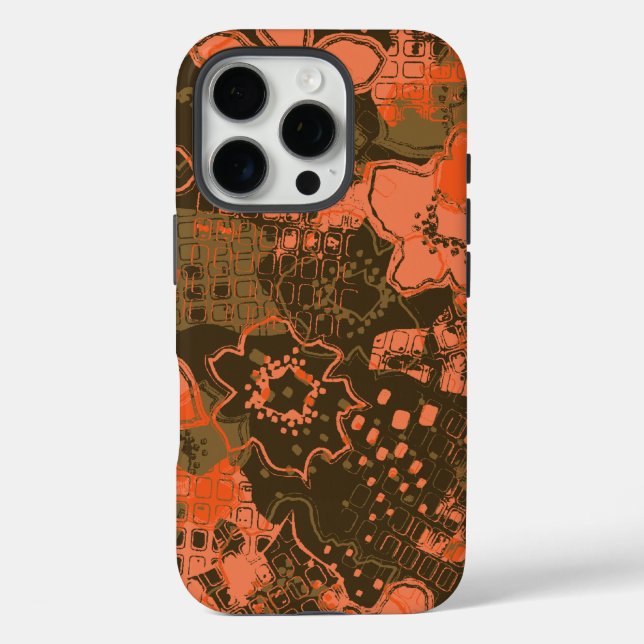 Funda iPhone 16 Pro Caso floral del iPhone 5 de la casamata del (Reverso )