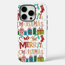 Funda iPhone 16 Pro Celebración festiva de Navidad