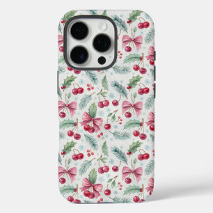 Funda iPhone 16 Pro Cherry Christmas
