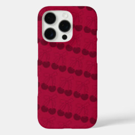 Funda iPhone 16 Pro Cherry Coquette
