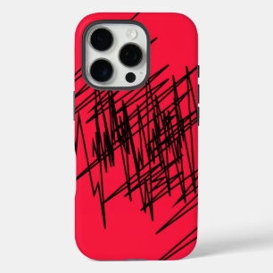 Funda iPhone 16 Pro Chic Design on Red