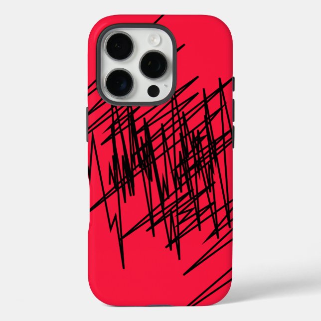 Funda iPhone 16 Pro Chic Design on Red (Reverso )