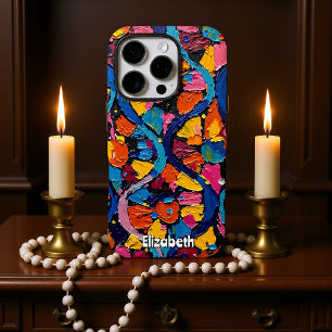 Funda iPhone 16 Pro Cintas abstractas vibrantes