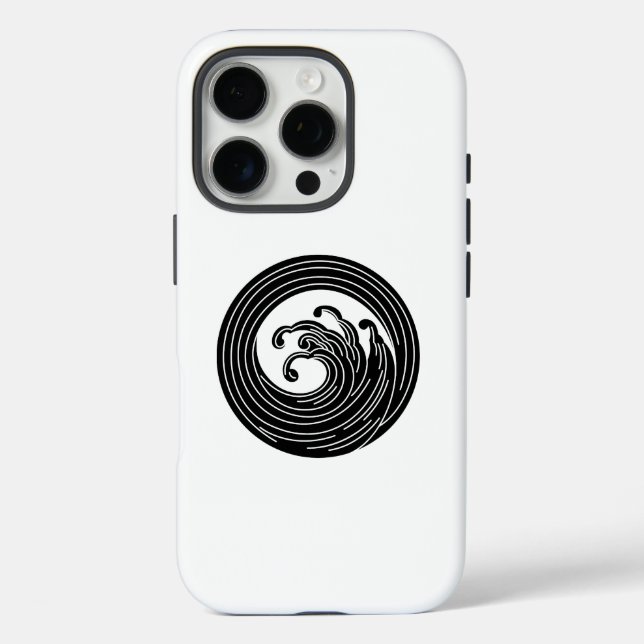 Funda iPhone 16 Pro Círculo ondulado (Reverso )