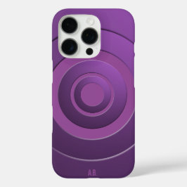 Funda iPhone 16 Pro Círculos geométricos modernos púrpura con cualquie