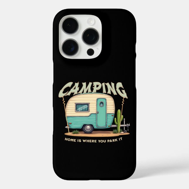 Funda iPhone 16 Pro Cita de camping y camping (Reverso )