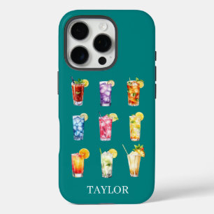 Funda iPhone 16 Pro Cócteles Cócteles Cócteles Monogramados