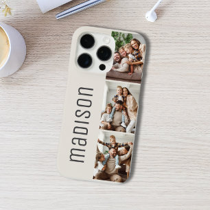 Funda iPhone 16 Pro Colage de Fotos Personalizado de 3 Fotos