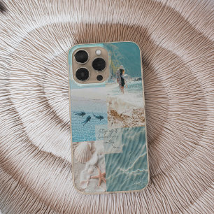 Funda iPhone 16 Pro Collage de Babe de Playa Costera Suave Uno-Poema d