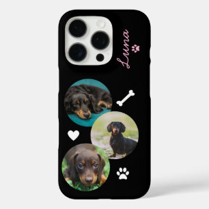 Funda iPhone 16 Pro Collage de fotos de perro personalizado