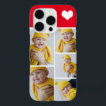 Funda iPhone 16 Pro Collage de fotos personalizado con corazón<br><div class="desc">Haz un estuche de teléfono personalizado para mantener fotos con detalles de corazón de amor de Ricaso - agrega tus propias fotografías - collage de fotos mantener regalos disponibles para muchos estilos - elige tu opción en el menú desplegable</div>