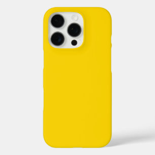 Funda iPhone 16 Pro Color moderno amarillo llano sólido