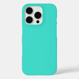 Funda iPhone 16 Pro Color moderno de color turquesa claro | Turquesa