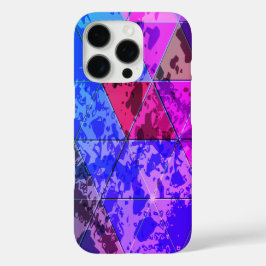 Funda iPhone 16 Pro Color violeta azul textura de grunge