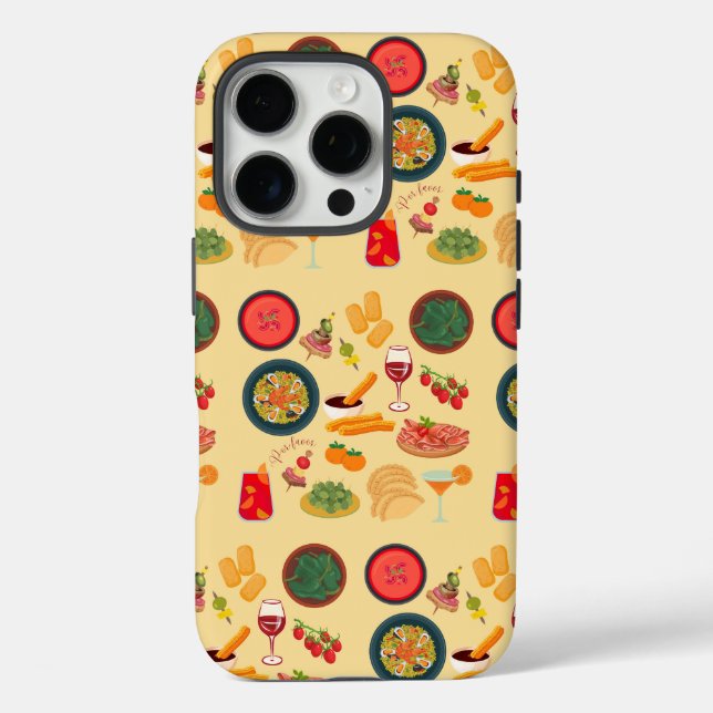 Funda iPhone 16 Pro Comida España (Reverso )