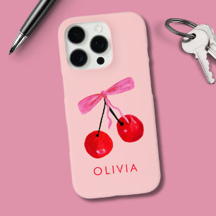 Funda iPhone 16 Pro Coqueta Cereza y Lazo