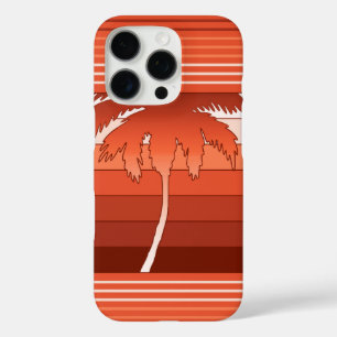 Funda iPhone 16 Pro Coral rayado de las palmas hawaianas de Hilo
