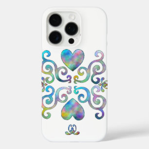 Funda iPhone 16 Pro Corazón arcoiris y Lily