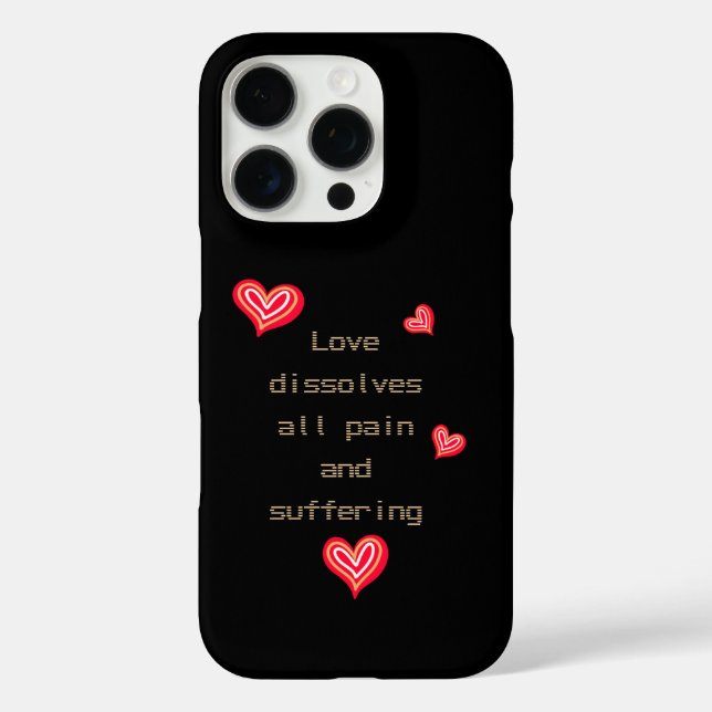 Funda iPhone 16 Pro Corazón rojo (Reverso )