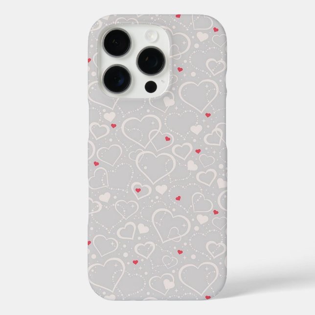Funda iPhone 16 Pro Corazones (Reverso )