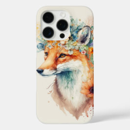 Funda iPhone 16 Pro Corona de Flor de Zorro Acuarela