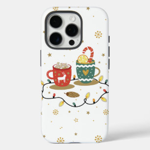 Funda iPhone 16 Pro Cosy Gold Navidades Coffee Cocoa