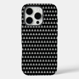 Funda iPhone 16 Pro cráneo espeluznante sobre un fondo negro