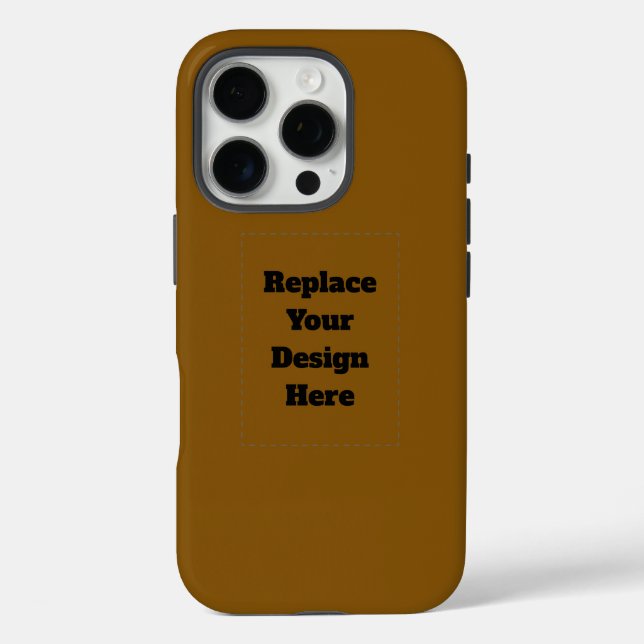 Funda iPhone 16 Pro Crea tu propio marrón (Reverso )