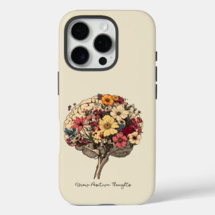 Funda iPhone 16 Pro Crece pensamientos positivos camiseta estilo flora