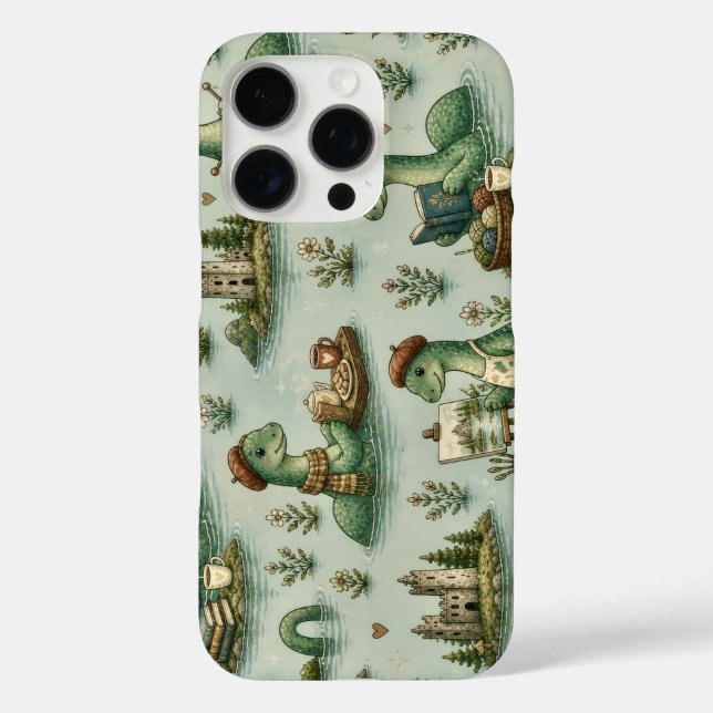 Funda iPhone 16 Pro Criptídeos Acogedores Nessie Monstruo del Lago Nes (Reverso )