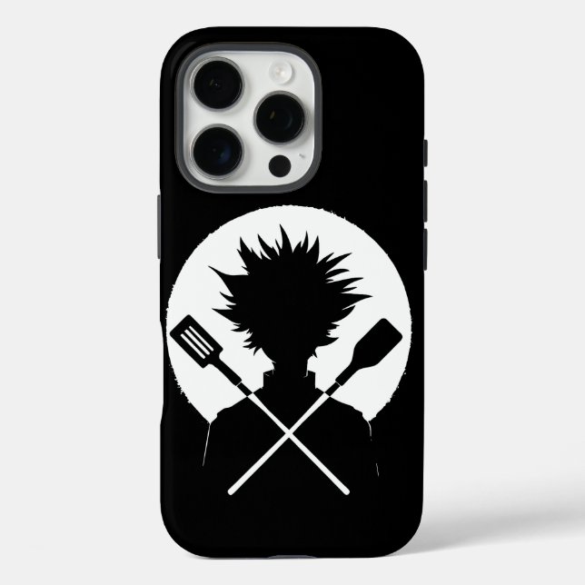 Funda iPhone 16 Pro Cucharones Cocina Divertida Chef Salvaje (Reverso )