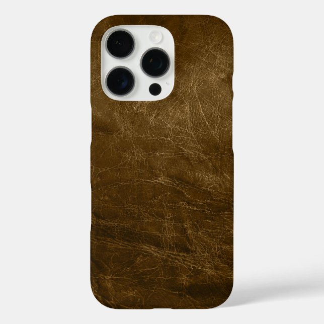 Funda iPhone 16 Pro Cuero marrón desgastado (Reverso )