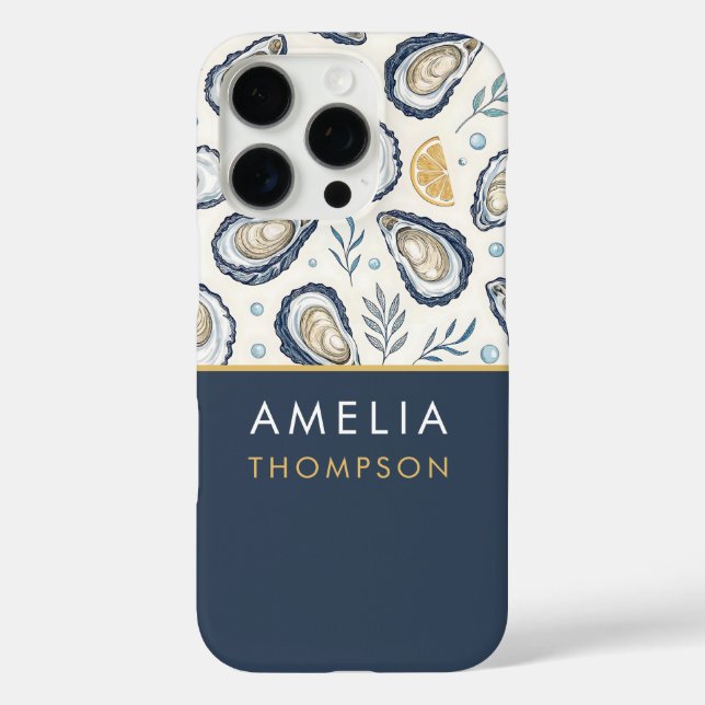 Funda iPhone 16 Pro Custom Elegant Marine Oysters (Reverso )
