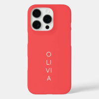Custom Modern Coral Minimalist
