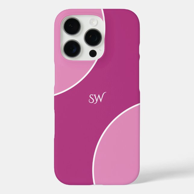 Funda iPhone 16 Pro Custom Modern Magenta Pink Minimalist (Reverso )