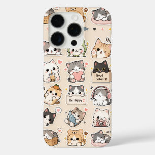 Funda iPhone 16 Pro Cute Kawaii Cat Phone Case – Adorable