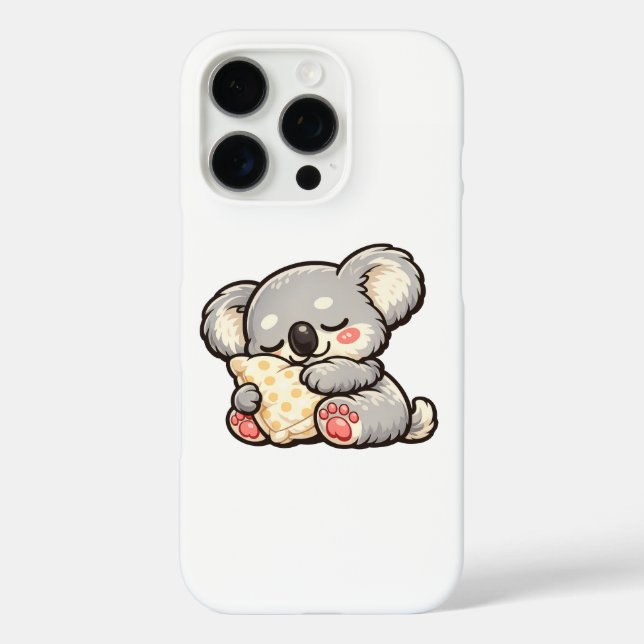 Funda iPhone 16 Pro Cute Sleeping Koala with Pillow (Reverso )