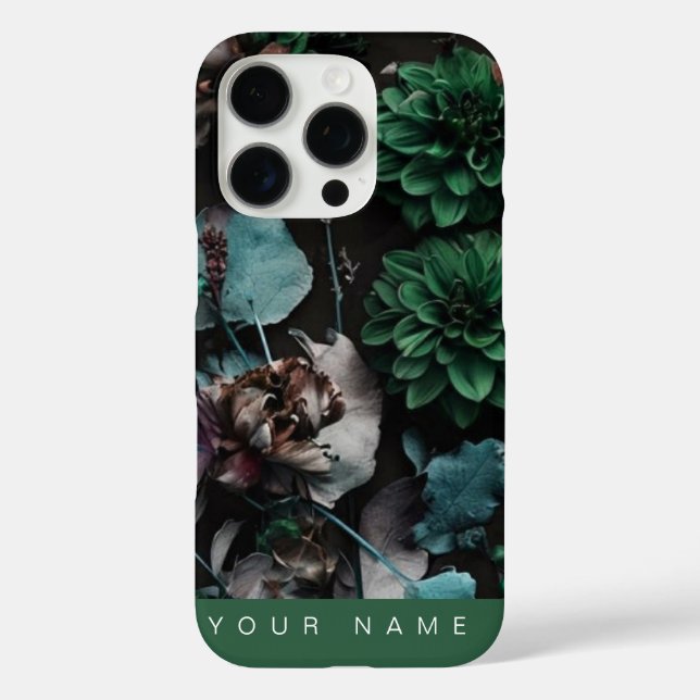 Funda iPhone 16 Pro Dark Bloom Green (Reverso )