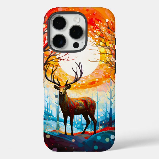 Funda iPhone 16 Pro Deer silvestre contemporáneo (Reverso )