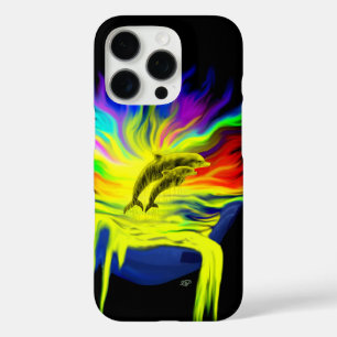 Funda iPhone 16 Pro Delfines al sol con mano