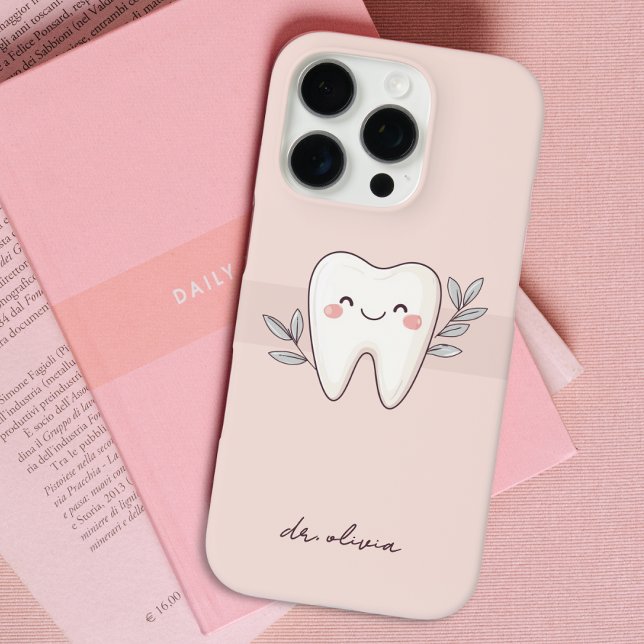 Funda iPhone 16 Pro Dental Bonito Rosa Personalizado (Subido por el creador)