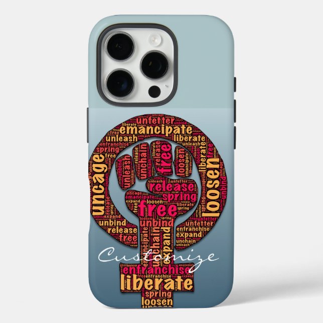 Funda iPhone 16 Pro derechos de la mujer LGBTQIA 2017 (Reverso )