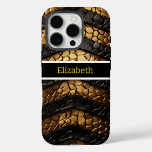 Funda iPhone 16 Pro Detalles texturados del piel de serpiente de una s